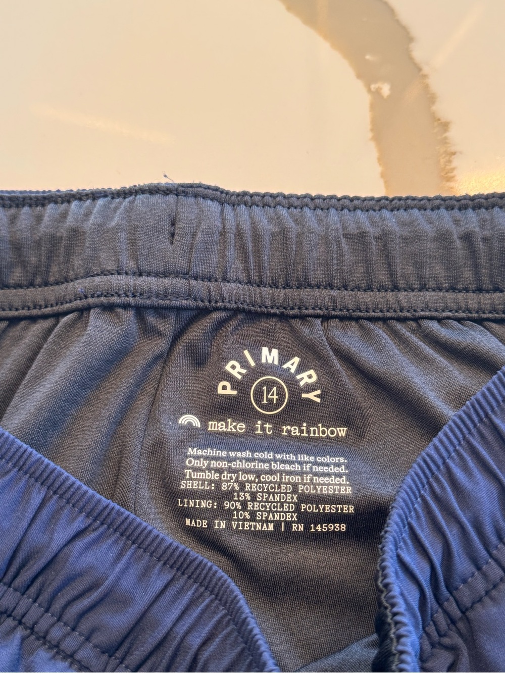 Primary Kids Navy Lightweight Track Pants - Size 14 - Picture 5 of 5